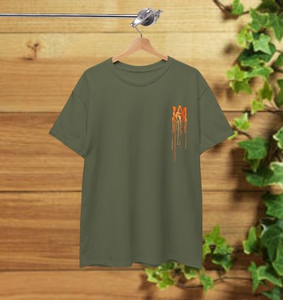 Amiri MA Core Paint Drip T-Shirt Military Green Shirt USA Size