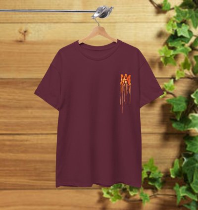Amiri MA Core Paint Drip T-Shirt Maroon Shirt USA Size