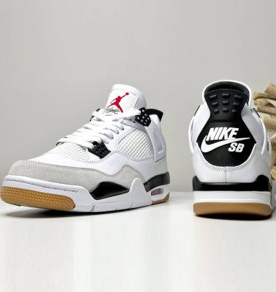 Nike SB x Air Jordan 4 Military White Black