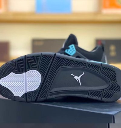 Jordan 4 Retro ' Black Blue Vivid Pink ' Thunder Sneakers