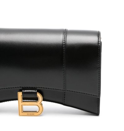 Balenciaga Hourglass Leather Wallet On Chain