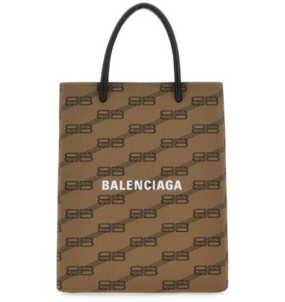 Balenciaga BB Monogram Print Tote Bag