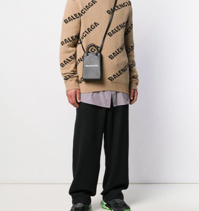 Balenciaga Mini Shopping Phone Pouch