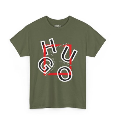 HUGO BOSS Shirt Size Usa S to 5XL Military Green