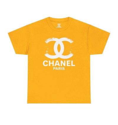 Chanel Uniquy T Shirt Yellow Size USA