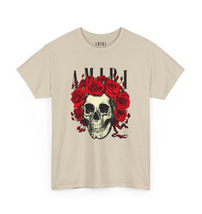 Amiri Rose Skull Sand T-shirt - Size Usa
