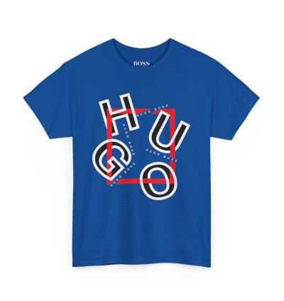 HUGO BOSS Shirt Size Usa S to 5XL Royal Blue