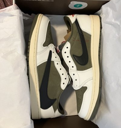 Air Jordan 1 Low OG SP Travis Scott Olive SIZE 10 5