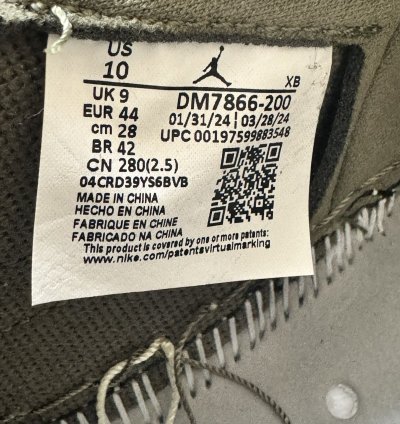 Air Jordan 1 Retro Low Travis Scott Medium Olive US 10