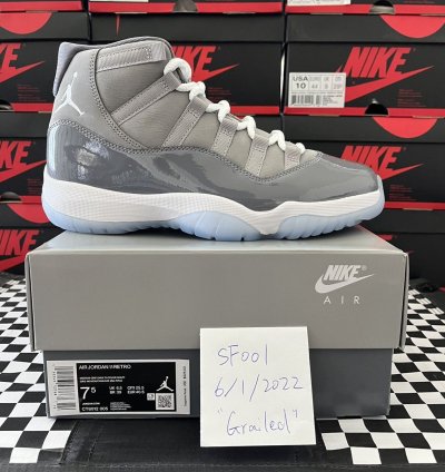 Air Jordan 11 Retro Cool Grey 2021 CT8012-005 Size 7 5