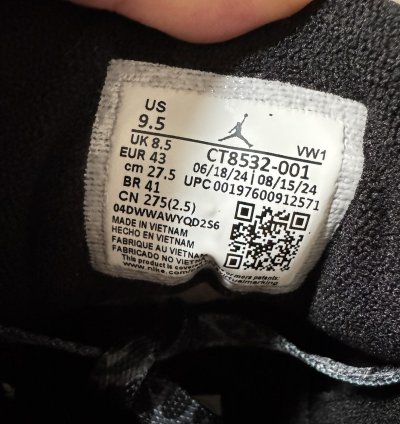 Air Jordan 3 black cat size 9 5