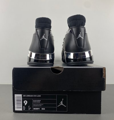 Air Jordan 17 OG Low Black Chrome - 303891-004