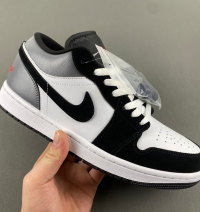 Air Jordan 1 Low SE White Black Matte Silver - HF3148-106