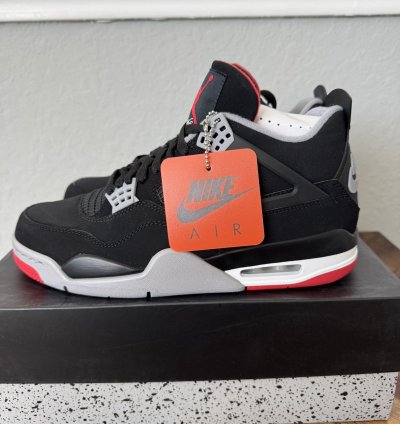 Air Jordan 4 Retro - Bred 2019 Size 9
