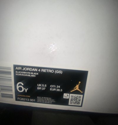 Air Jordan 4 Retro Gs White Thunder