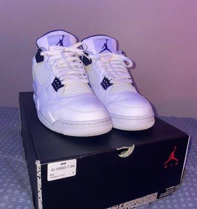 air jordan 4 retro purple metallic size 9 5