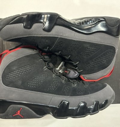 Air Jordan 9 retro black varsity red-dark charcoal 2010