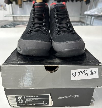 Air Jordan 9 retro black varsity red-dark charcoal 2010