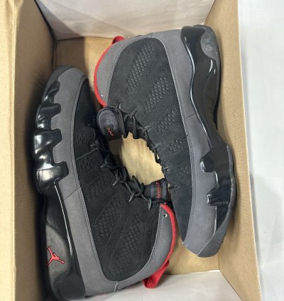Air Jordan 9 retro black varsity red-dark charcoal 2010