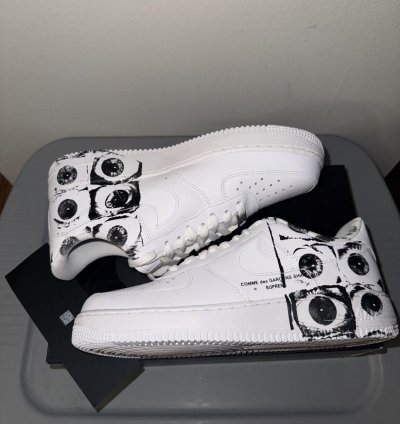 Comme des Garcons Supreme Nike Air Force 1 Low Eyes