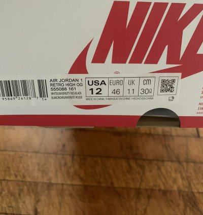 CUSTOM - Jordan 1 Chicago High Size 12