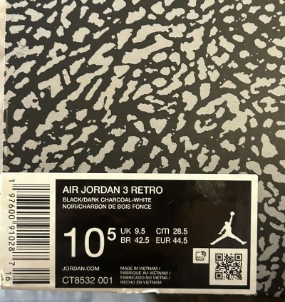 DS Jordan 3 Black Cat