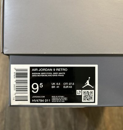DS Jordan 9 Cool Grey