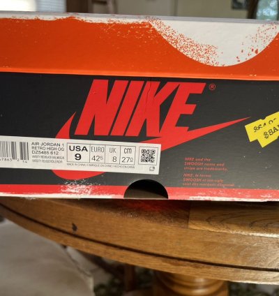 Jordan 1 retro high OG lost and found sz9 DS