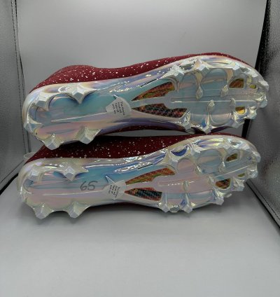 Jordan 10 Mid Football Cleats Oklahoma Sooners PE Red White