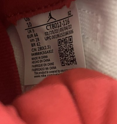 Jordan 11 Retro Cherry Sz 10us