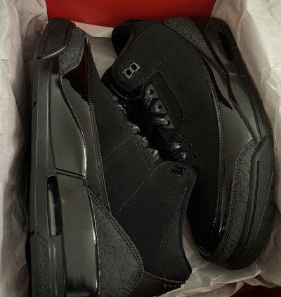 Jordan 3 black cats size 10