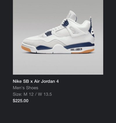 Jordan 4 sb navy blue 12