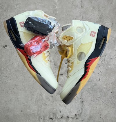 Jordan 5 Off-White Sail Sneakers