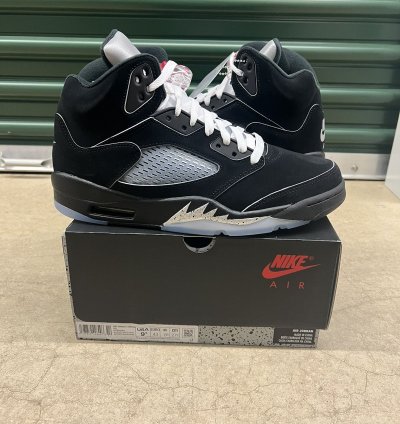 Jordan 5 Retro OG Reimagined Black Metallic Size 9 5
