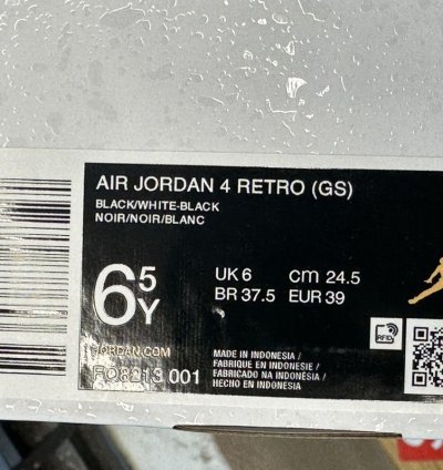 Jordan Retro 4 White Thunder