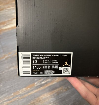 Ma Maniere Air Jordan 3 Black Men 11 5