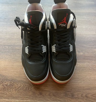Men Nike Air Jordan 4 2024 Retro Bred Sneakers