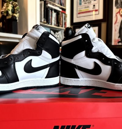 NIKE AIR JORDAN 1 85 RETRO HIGH BLACK WHITE 9 5 BQ4422-001