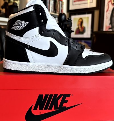 NIKE AIR JORDAN 1 85 RETRO HIGH BLACK WHITE 9 5 BQ4422-001