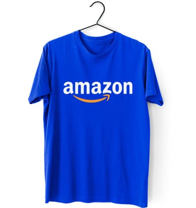Amazon Logo Men's Blue T-shirt USA Size S to 5XL