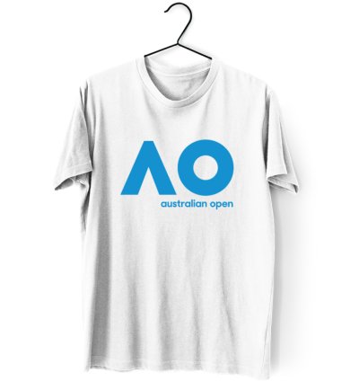 Australian Open Tennis Logo Men's White T-shirt USA Size S to 5XL