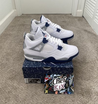 Nike Air Jordan 4 Retro Midnight Navy Size 10 5 New