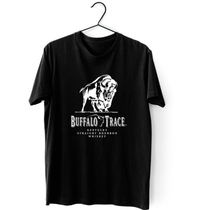 Buffalo Trace Whiskey Logo Men's Black T-shirt USA Size S to 5XL