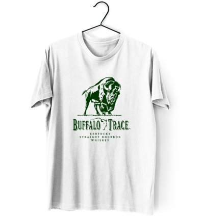Buffalo Trace Whiskey Logo Men's White T-shirt USA Size S to 5XL