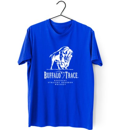 Buffalo Trace Whiskey Logo Men's Blue T-shirt USA Size S to 5XL