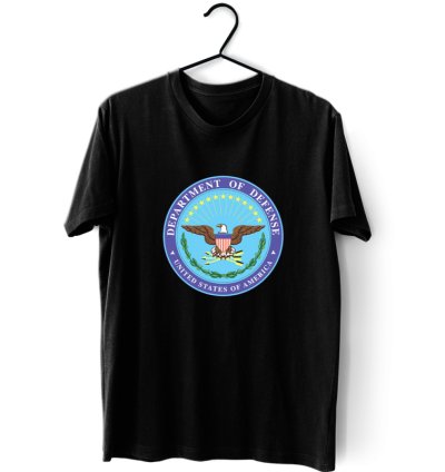 Department Defense Seal Logo Men's Black T-shirt USA Size S to 5XL