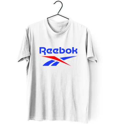 Reebok Sport Logo Men's White T-shirt USA Size S to 5XL