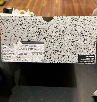 SAMPLE Jordan Retro 6 Gatorade Green