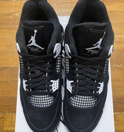 Size 10 5 - Air Jordan 4 Retro White Thunder Black Men