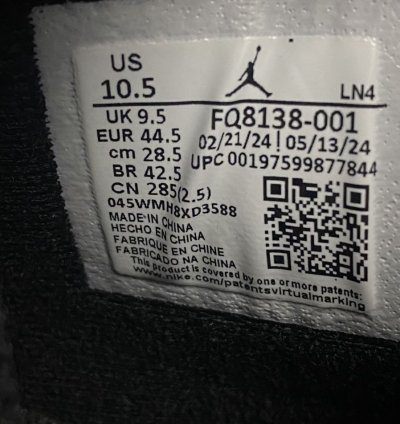 Size 10 5 - Air Jordan 4 Retro White Thunder Black Men